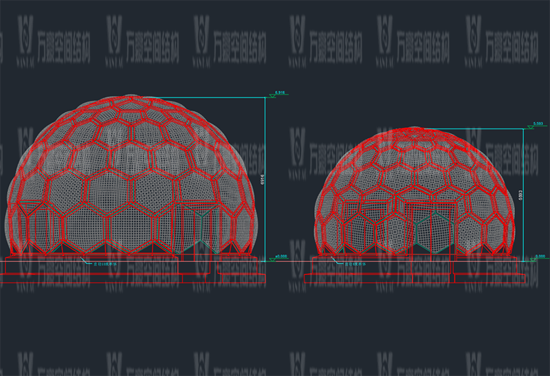 無線創智城市功能空間業態優化五星集市鋼膜結構工程完工
