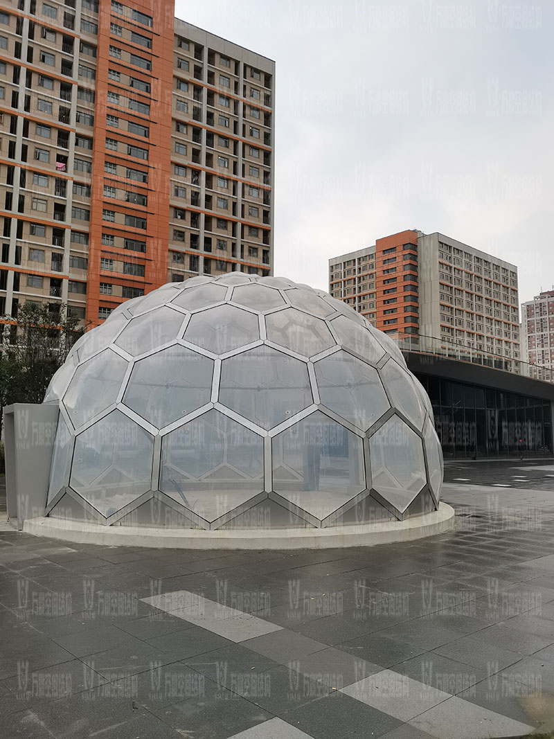 無線創智城市功能空間業態優化五星集市鋼膜結構工程完工