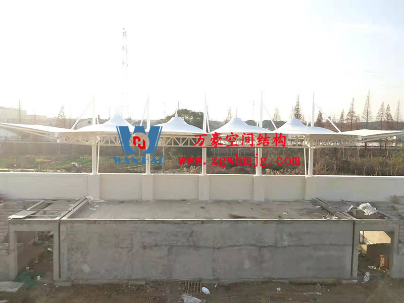 張家港市新建九年一貫制學校膜結構工程完工