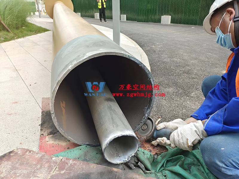 中國東盟特色商品匯聚中心膜鋼構工程開始施工