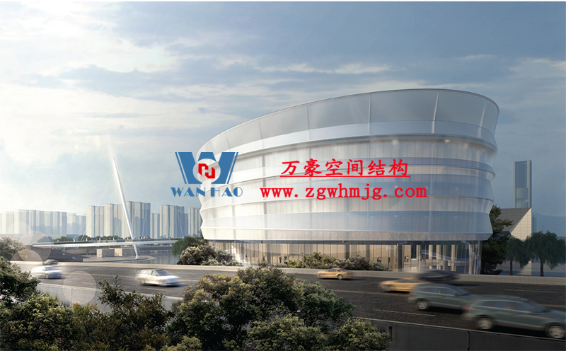 紹興國際會展中心PTFE網(wǎng)格織物幕墻項(xiàng)目