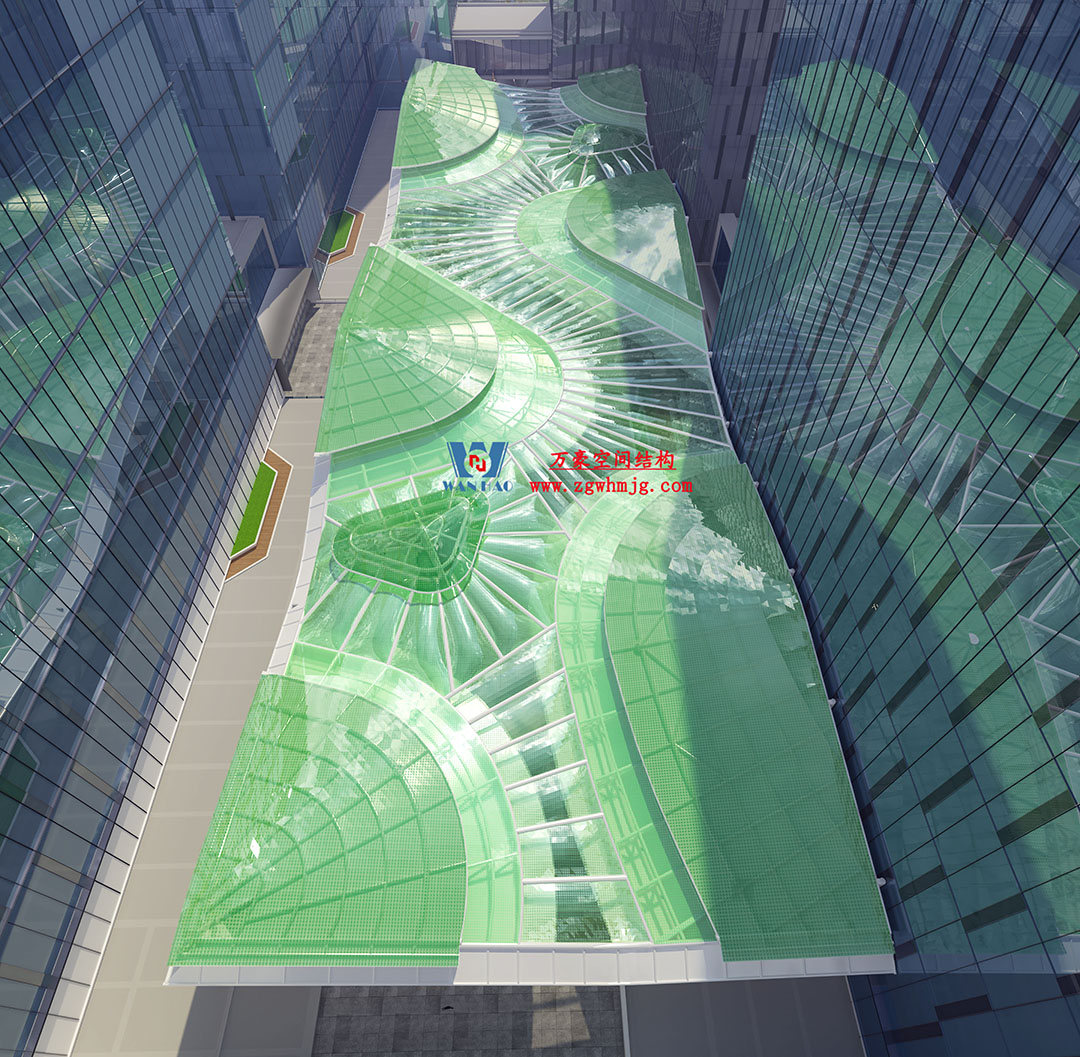 博多森谷項目中庭etfe膜結構工程 博多森谷項目中庭etfe膜結構工程