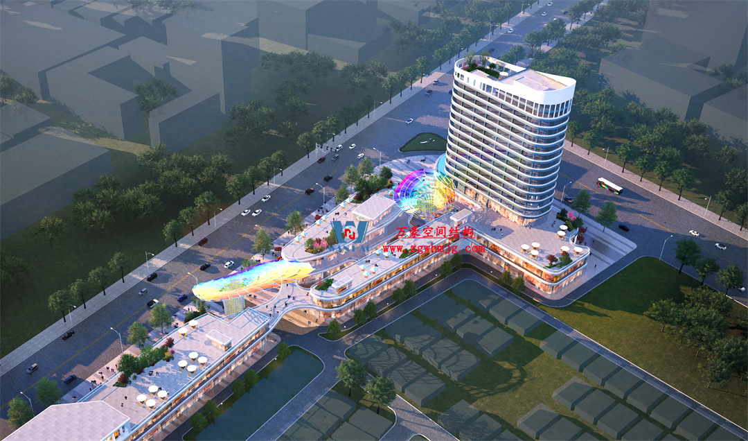 茂名總匯天街ETFE氣枕商業天幕，打造光影藝術“場景”