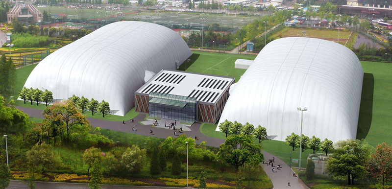 PTFE膜結構籃球場館—專業定制大型膜結構體育場館
