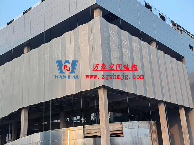 紹興國際會展中心C1區(qū)展廳幕墻網(wǎng)格膜項(xiàng)目現(xiàn)場視頻