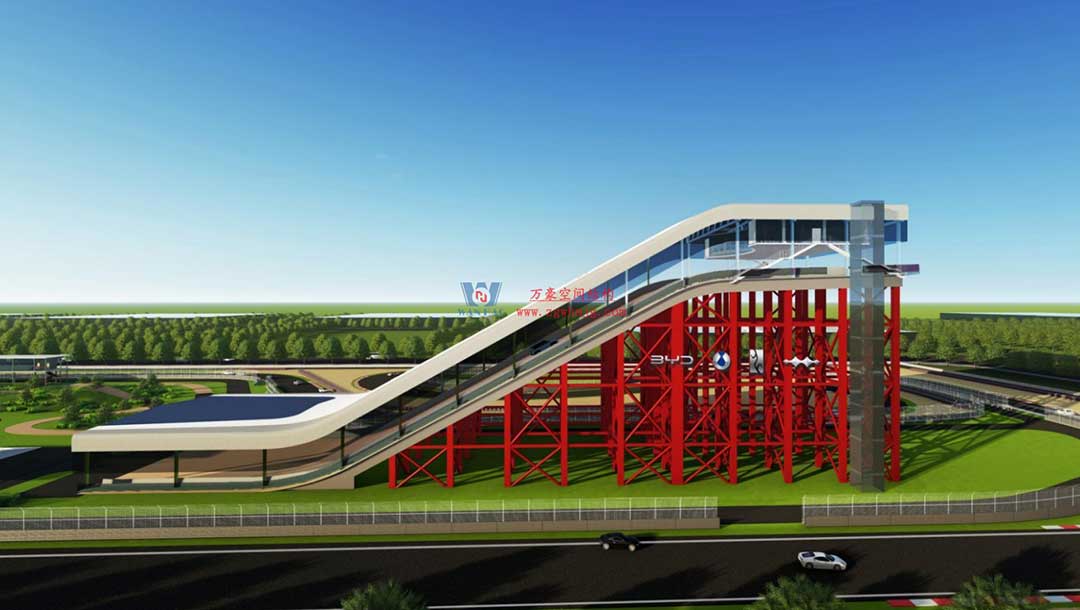 比亞迪賽車場驚現“風之翼”！又一座PTFE膜結構干拔沙坡頂棚拔地而起