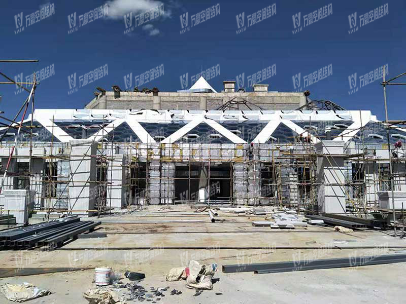 青海茶卡鹽湖天空之境集散中心鋼膜結構項目竣工